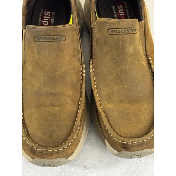 Skechers Parson Oswin Slip-Ins - Desert - Brown - Leather - Men’s 10 - Picture 10 of 10
